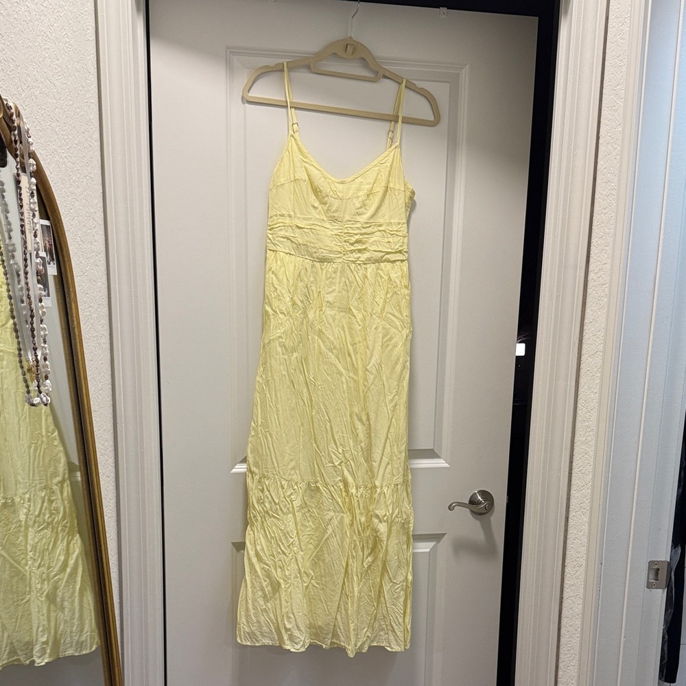 Yellow Spaghetti Strap Maxi Dress